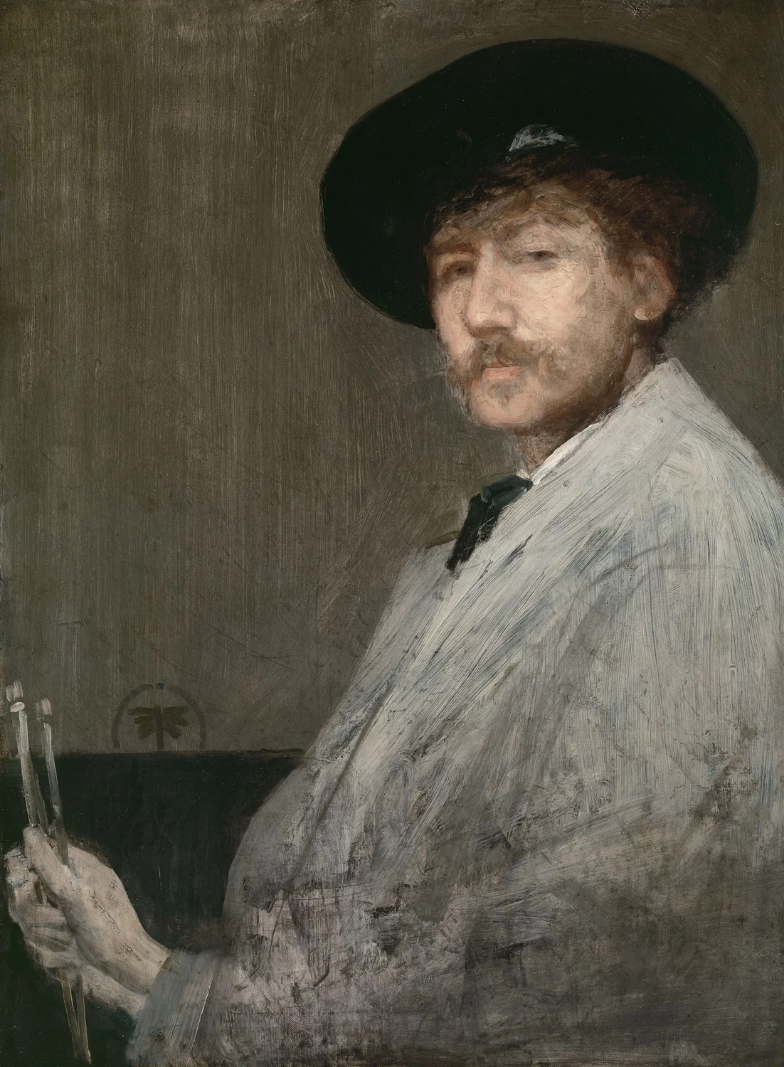Ames McNeill Whistler - Autoritratto, Disposizione in grigio, Detroit Institute of Arts